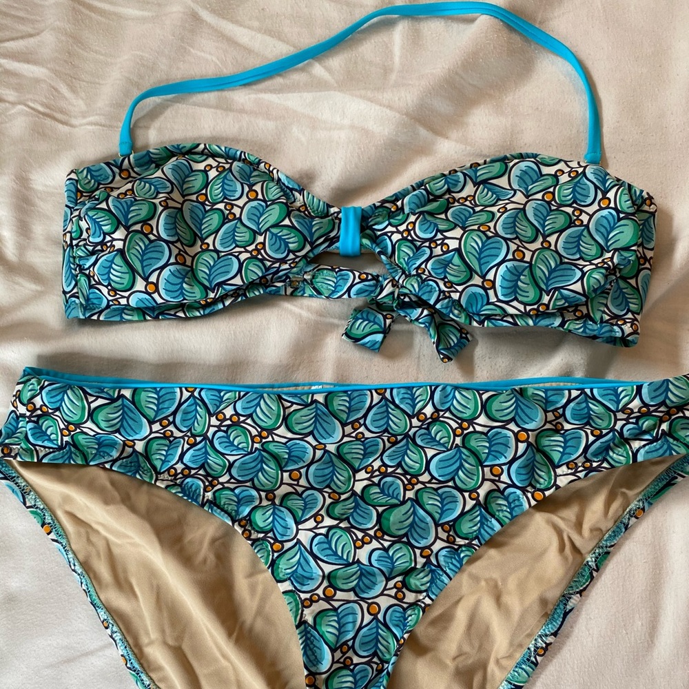JCrew Leaf Print Bikini